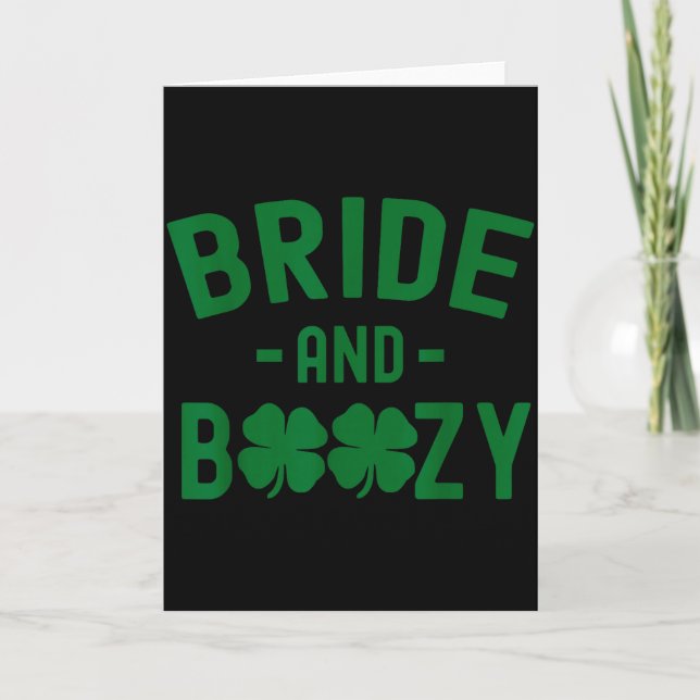 Carte Bride And Boozy Irish St Patrick's Day Funny Shamr (Devant)