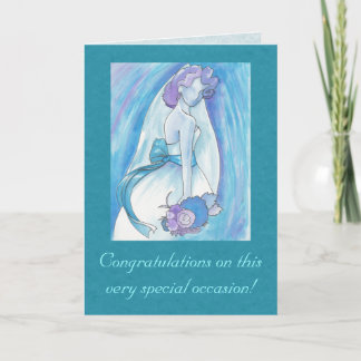 Carte Bride bleue