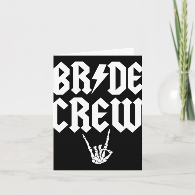Carte Bride Crew Rock N Roll Gothique Halloween Bachelor (Devant)
