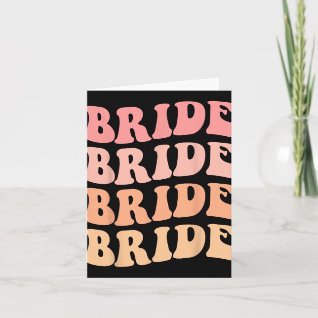 Carte Bride I Do Crew Retro Mariage Bride Bachelorette P (Devant)