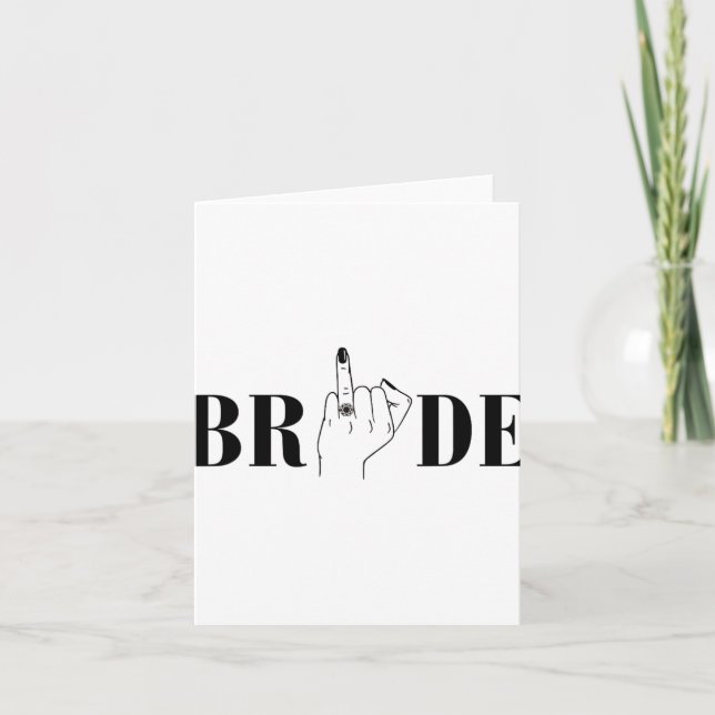 Carte Bride Mariage Brigade Brigade Bachelorette Party (Devant)