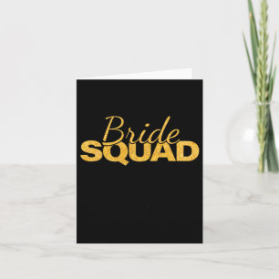 Carte Bride Squad Bachelorette Party Bridesmaid Mariage