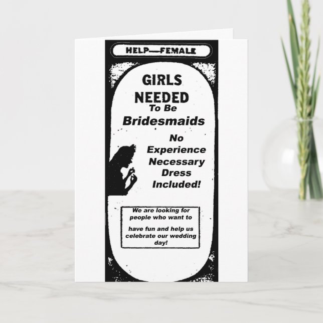 Carte Bridesmaid (Devant)
