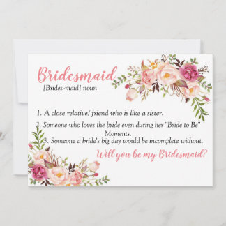 Carte Bridesmaid