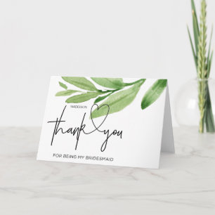 Carte Bridesmaid Merci Mariage Cadeau De Mariée