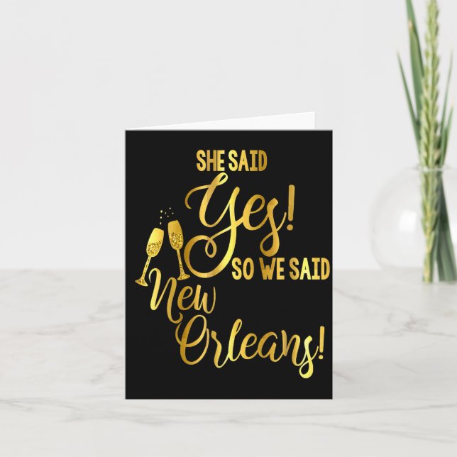 Carte Bridesmaid Shirt Bachelorette She Said Yes We New  (Devant)