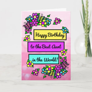 Carte Bright Pretty Whimsday pour Tante