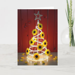 Carte Bright Sunflower Star Tree