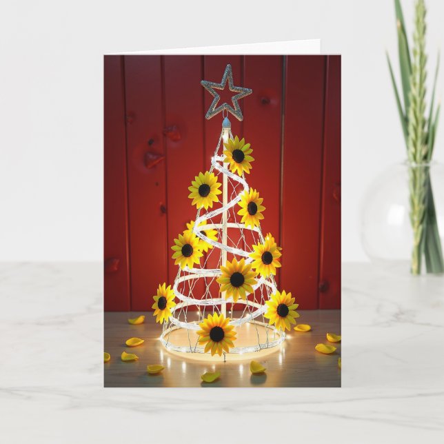 Carte Bright Sunflower Star Tree (Devant)