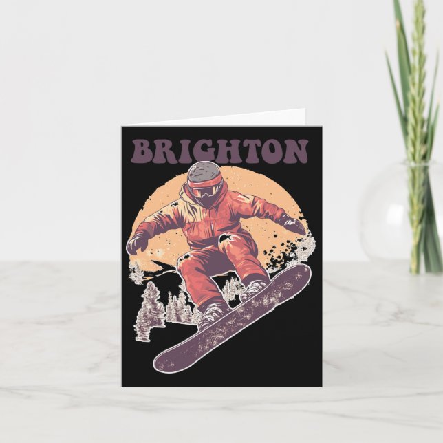 Carte Brighton Utah Retro snowboard (Devant)