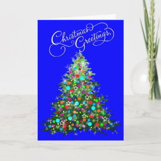 Carte brillante lumineuse d'arbre de Noël