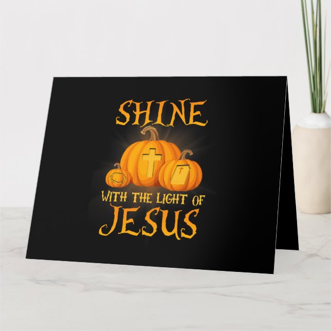 Carte Brillez Avec La Lumière De Jésus Christian Hallowe (Devant)