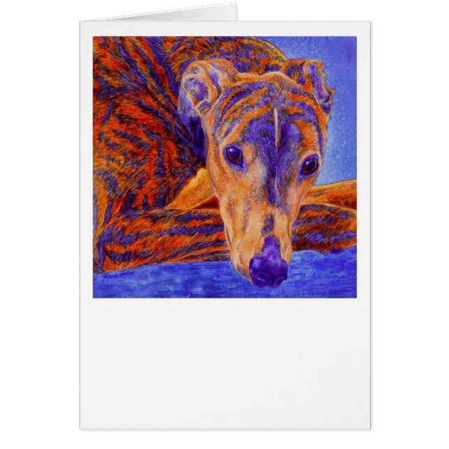 Carte Brindle de lévrier - "as " (Devant)