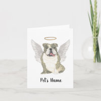 Brindle English Bulldog Sympathy Memorial