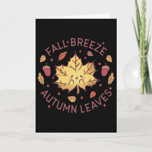 Carte Brise d'automne Feuilles d'automne Feuille d'érabl