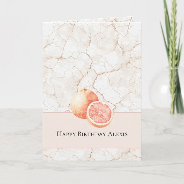 Carte Brise d'été Pamplemousse Anniversaire (Devant)