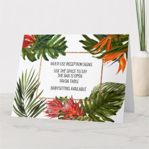 Carte Brise tropicale Signes de réception de mariage mul