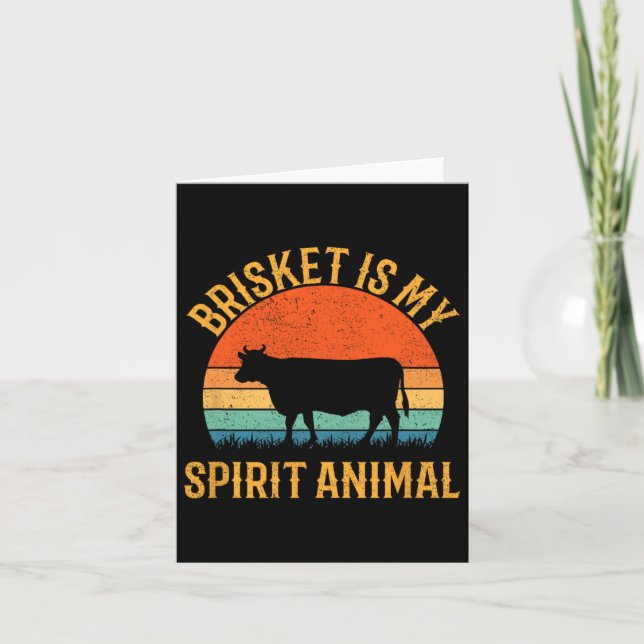 Carte Brisket est mon esprit animal (Devant)
