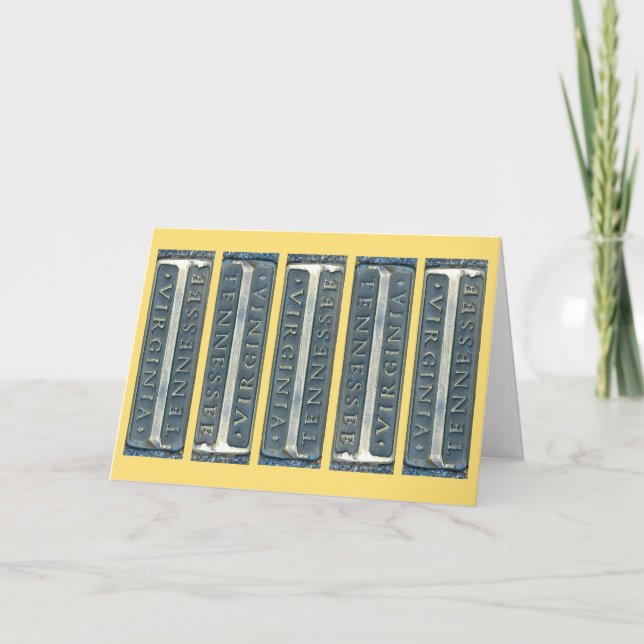 Carte Bristol Virginia Tennessee Repère  (Devant)