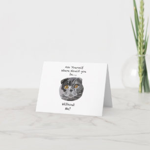 Carte British Shorthair Cat Main tiré Art numérique