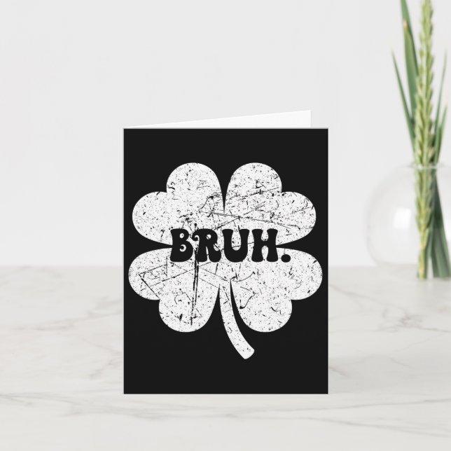 Carte Bro Bro Shamrock Jour de la Saint Patrick drôle ga (Devant)