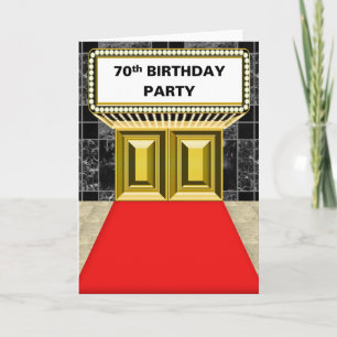 Carte Broadway Marquee Red Carpet 70 th Birthday Party