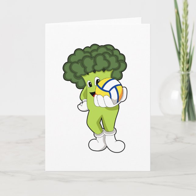 Carte Broccoli au sport de volleyball (Devant)