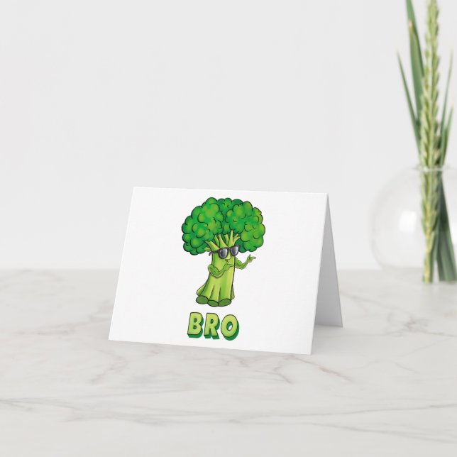 Carte Broccoli est mon Bro Fitness Veggie Power Vegan Br (Devant)