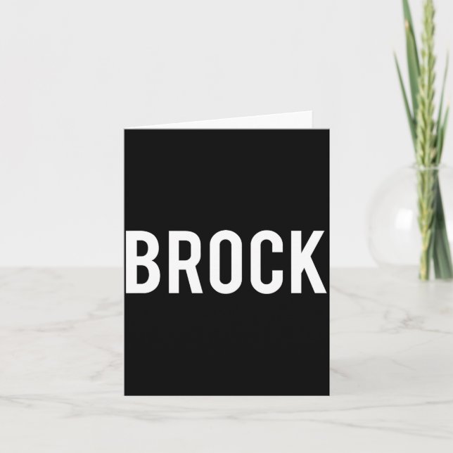 Carte Brock - Cool New Funny Name Fan Gift Tee  (Devant)