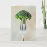 Brocoli en bouquet sur une fourchette