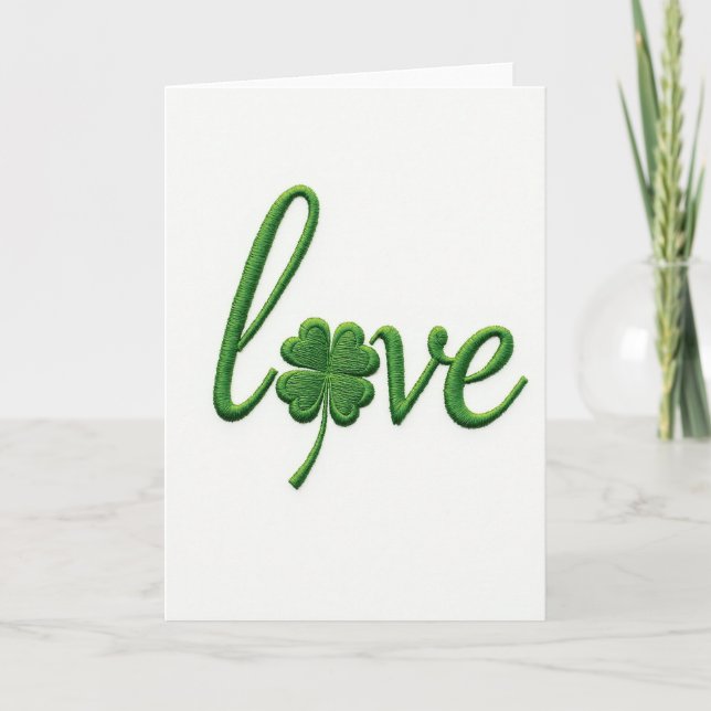 Carte brodée Lucky Love (Devant)