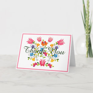 Carte Broderie florale personnalisée
