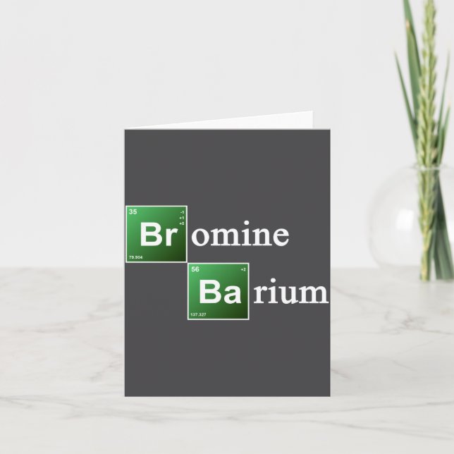 Carte Bromine And Barium Periodic Table Chemistry Elemen (Devant)