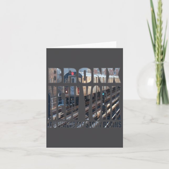 Carte Bronx New York où mon histoire commence  (Devant)