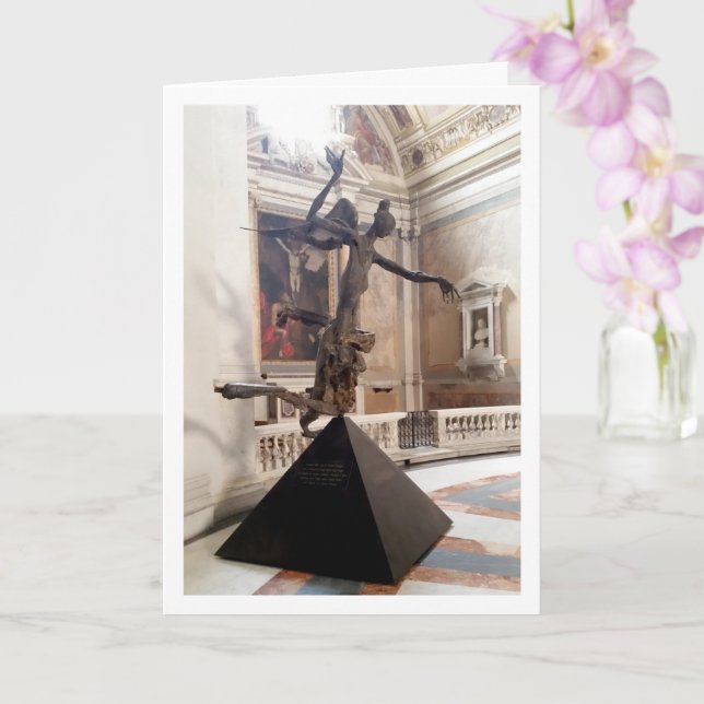 Carte Bronze Angel Sculpture, Rome, Italy (Orchidée)