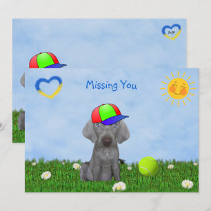 Carte Brooklyn the Weimaraner's Greeting Flat Card