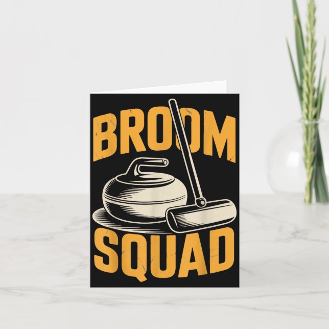 Carte Broom Squad Ice Sweeng Rock Stone Sliding Curling  (Devant)