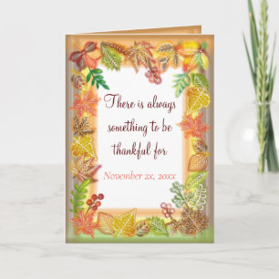 Carte Brosse de feuillage d'automne pour Thanksgiving
