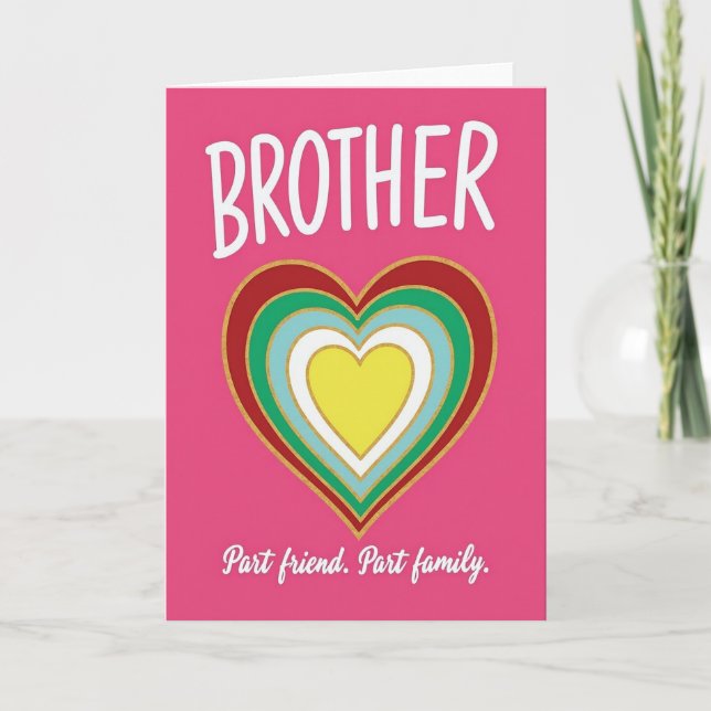 Carte Brother Best Friend Family Card (Devant)