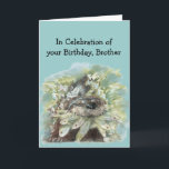 Carte Brother Birthday Humor Cute Watercolor Otter<br><div class="desc">Brother,  Birthday Humor Cute Watercolor Otter Art Nature Nature Animal</div>