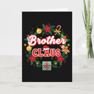 Carte Brother Claus Christmas Père Noël Laurel Wreath Mi