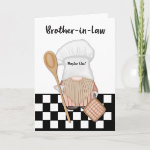 Carte Brother Fête des pères Whimsical Gnome Chef Cuisin