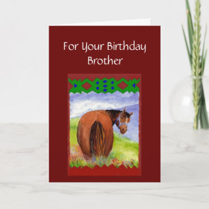 Carte Brother Funny Birthday Wishes Horses