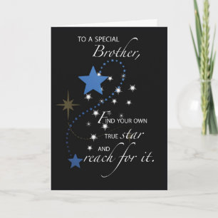 Carte Brother Graduation Star Félicitations