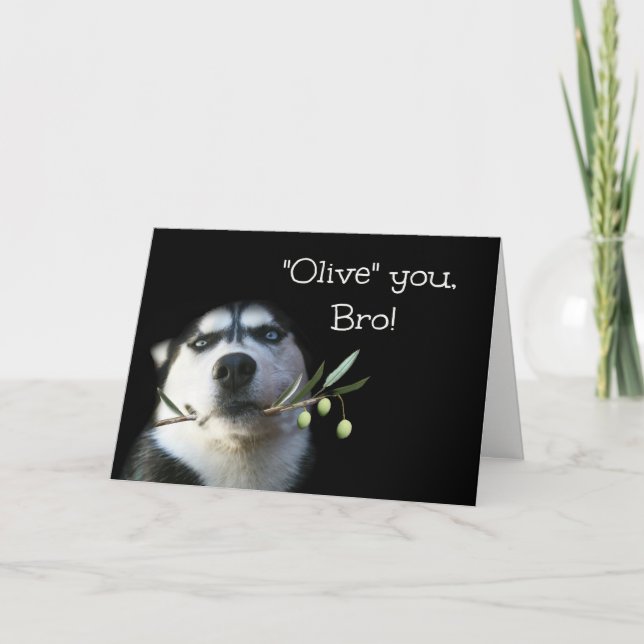 Carte Brother Happy Birthday Card Funny (Devant)