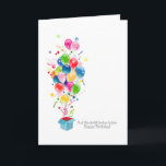 Carte Brother In Law Birthday<br><div class="desc">A colorful illustration showing colorful different shape balloons bursting out of a magical gift box. Kinda joy,  happiness and colorful burst ! A colorful birthday celebration gift for your brother in law. Inside message est customizable.</div>