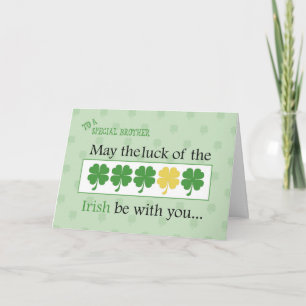 Carte Brother Luck of the Irish St. Patrick's Day Clover