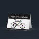 Carte Brother Motivational Bike Vélo Motivational Cyclis<br><div class="desc">Motivational Moke words Birthday card pour le frère qui aime,  Vélo,  Vélo,  Vélo,  Sport,  Hobby</div>
