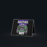 Carte Brother of the Birthday Boy Matching jeu vidéo<br><div class="desc">Brother of the Birthday Boy Matching Video Game Fait un grand cadeau pour le fils d'une mère qui est enceinte. Fait un grand cadeau pour l'anniversaire d'un frère aussi. Le meilleur cadeau insolite pour les amis collègues et membres de la famille à Noël,  grâce à des vacances d'anniversaire d'halloween.</div>