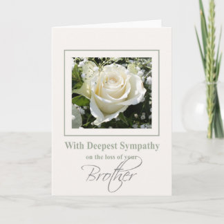 Carte Brother Sympthy avec Roses